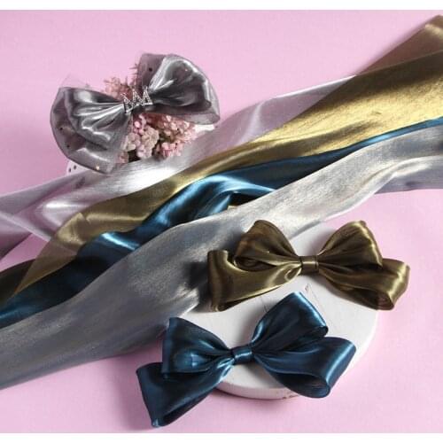 3 yards Symphony Smooth Satin Ribbon for DIY Hair Accessories Bow Material Gift Bouquet Packaging Ribbons Clothing Sewing Trims
