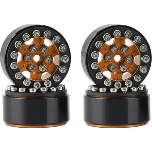 4Pcs 1.0Inch CNC Metal Beadlock Wheel Rims Hub for 1/24 RC Crawler Car Axial SCX24 90081 AXI00001 AXI00002 Parts