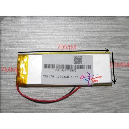 Tablet battery tablet battery 3.7V 1250MAH rechargeable tablet battery built-in digital camera lamp 702370