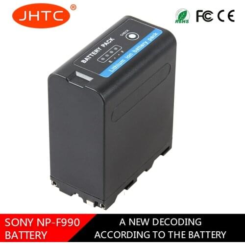 JHTC 8800mAh NP-F990 NP F990 Camera Battery For Sony Camcorder HXR-MC1500C NEX-EA50 DSR-PD198P HVR-Z7C NX3 5 and LED Video Light