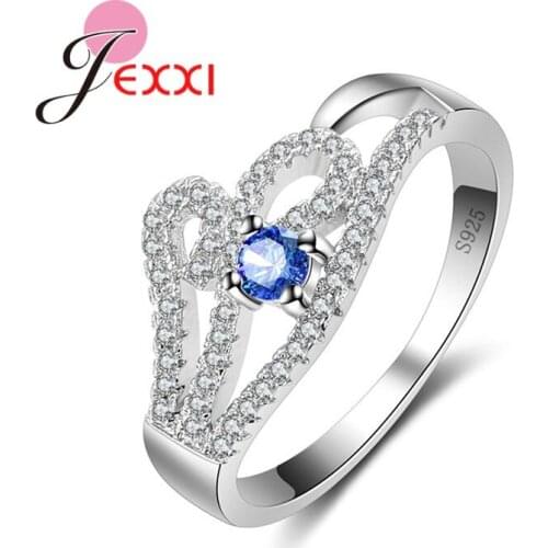 Brand Silver Rings For Woman Anniversary Gift Fashion Bridal Wedding Jewelry Wholesale Anillos Bijoux Femme