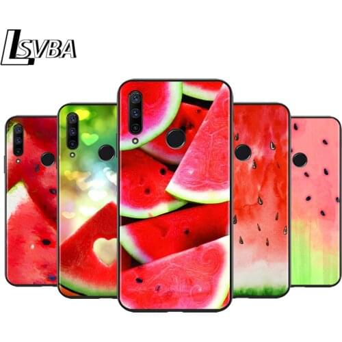 Watermelon Sweet Fruit for Huawei Honor 30 20S 20 10i 9S 9A 9C 9X 8X 10 9 Lite 8A 7C 7A Pro Phone Case Black Cover