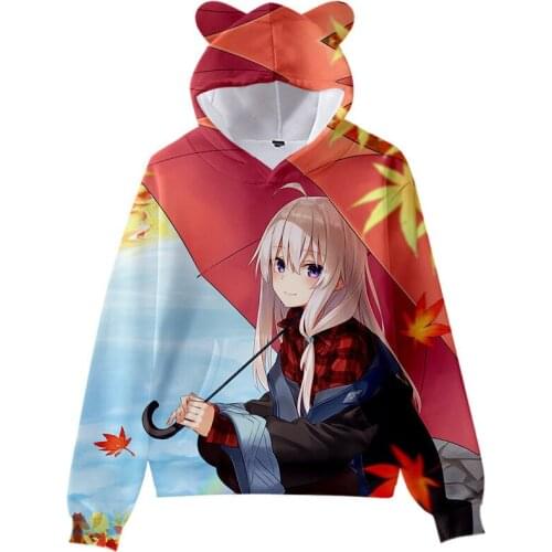 COSTAR Anime Wandering Witch:The Journey of Elaina Theme Hoodies Kawai Cute Cat ear sweater Pullover Hooded