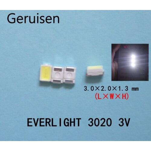 EVERLIGHT LED Backlight 0.5W 3V 3020 Cool white Notebook / Tablet Application 45-11-BFSB-61303501E-2T8-AM(LR) 1000PCS