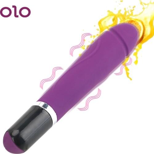 OLO Dildo G Spot Vibrator Clitoris Stimulator for Adult Vagina Clit Massager 7 Speeds Sex Toys for Women Powered By Battery