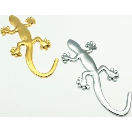 Gecko Zinc Alloy Chrome 3D Metal Car Emblem Badge Stickers Decal Motorcycle Automobiles Decoration Car Styling Accessories