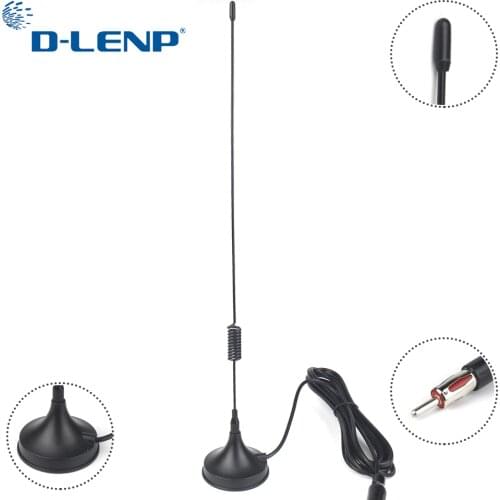 To Colombia 50pcs/lot Universal Car AM/FM antenna with magnetic base and 3M extension cable