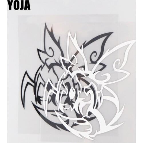 YOJA 13.3×15.5CM The Handsome Wasp Vinyl Decal Cartoon Animals Pattern Car Stickers Black/Silver 19C-0189