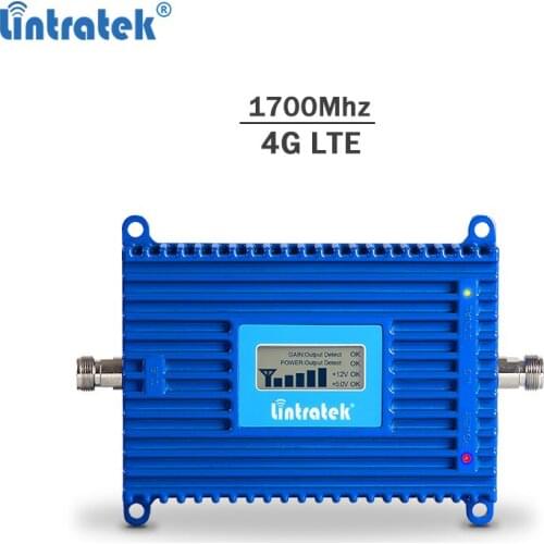 Lintratek 4G LTE 1700Mhz Signal Booster 70dB AGC Band 4 AWS Cellphone Amplifier Repeater 4G LTE Amplificador Internet Booster