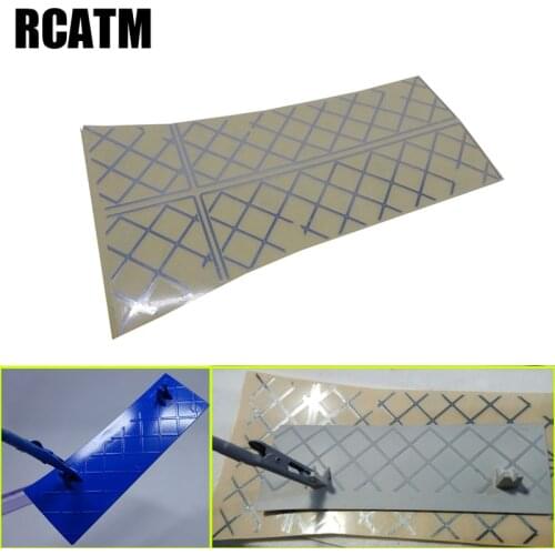 Spoiler Grid Metal Sticker Decoration for 1/14 Tamiya RC Truck Trailer Tipper Scania 620 730 DIY Parts