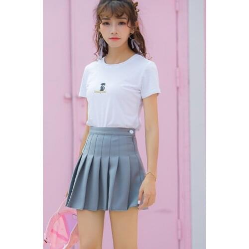 Skirts Womens Mini High Waist Trendy Slim Women Pleated Sweet Solid Lovely Female Skirt Females Korean Style School Students