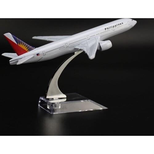 TAIHONGYU 16cm 1/400 BOEING 777 Philippines Airline Airplane Model w/Stand Collections Metal Diecast Toys Gift for Children