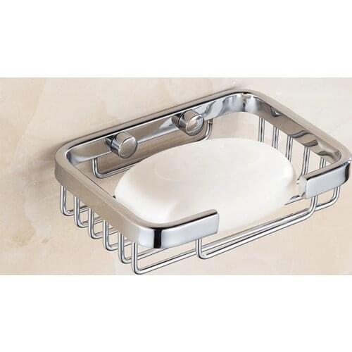 Stainless Steel Soap Dish Bathroom Storage Soap Rack Plate Box Container Wall Storage Rack Holder