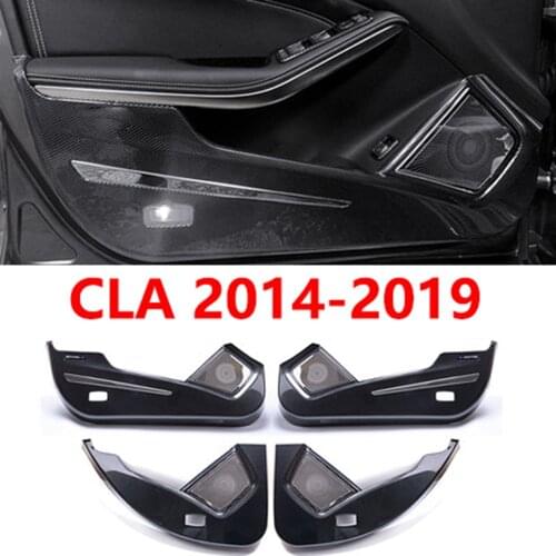 For 2014-2021 Mercedes-Benz CLA GLA A GLB class door anti-kick sticker all-inclusive protective door cover carbon fiber plastic