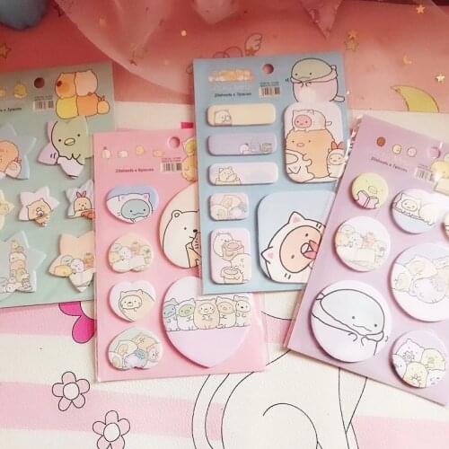 New cute cartoon Sumikko Gurashi students use sticky notes to paste hand account stickers and message stickers