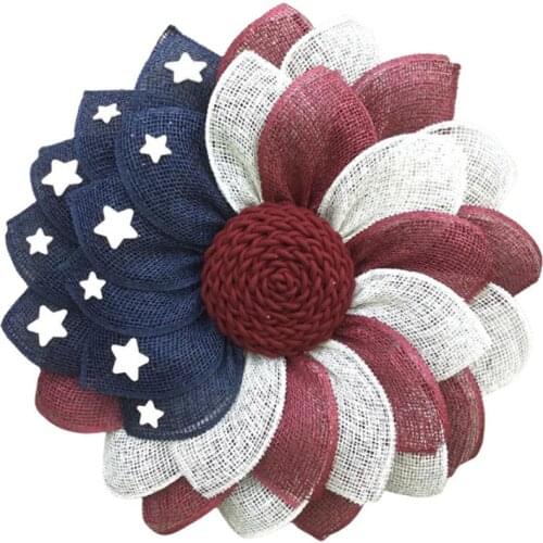 Easter Ornaments Bee Sunflower Wreath Fake Wreath Hanging Pendants Artificial Garland Simulation Leaf Home Decor