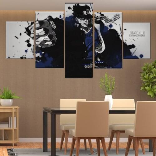 HD Print 5 Piece Jojos Bizarre Adventure Anime Modern Canvas Wall Art Canvas Wall Art Painting Canvas For Living Room Artwork