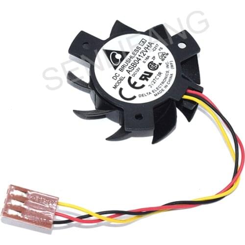 Genuine For Delta ASB0412VHA DC 12v 0.16A Three Lines Cooling Fan