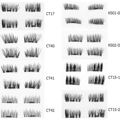 4pcs/pairs Eyelashes magnetic eyelashes 6D False Eyelashes Hand Made Reusable Fake Eye Lashes Extension Full Strip C139