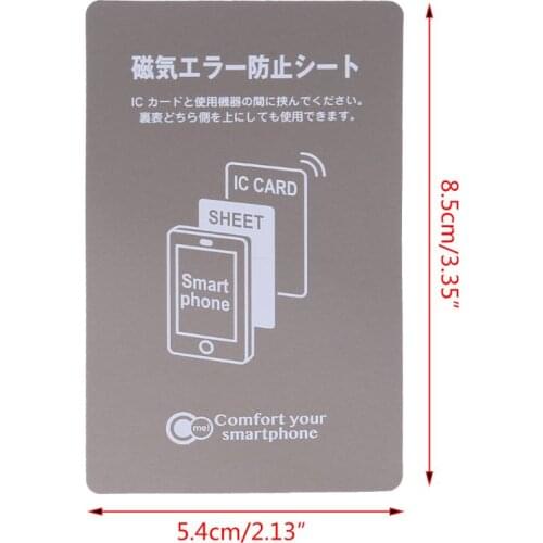 Grey Anti-Metal Magnetic NFC Sticker Paster for iPhone Cell Phone Bus Access Control Card IC Card Protection Supplies