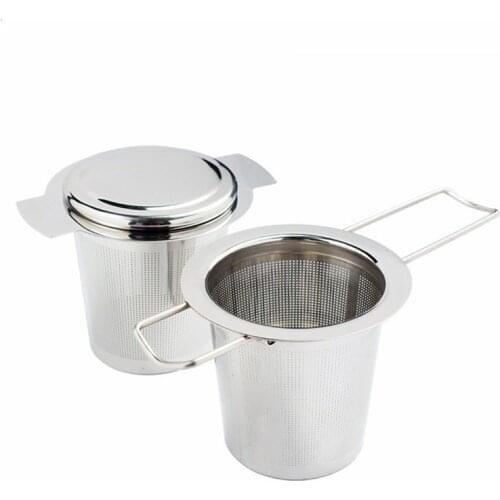 Mesh Tea Infuser Reusable Tea Strainer Stainless Steel Teapot Loose Tea Leaf Spice Filter Grid Items Kitchen Accessories Leak