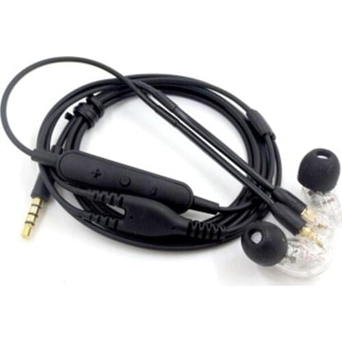 Replacement Audio Cable For Shure SE215 Headphones MMCX Microphone Volume Control Cord Headsets Wire Connecter 23 AugT2