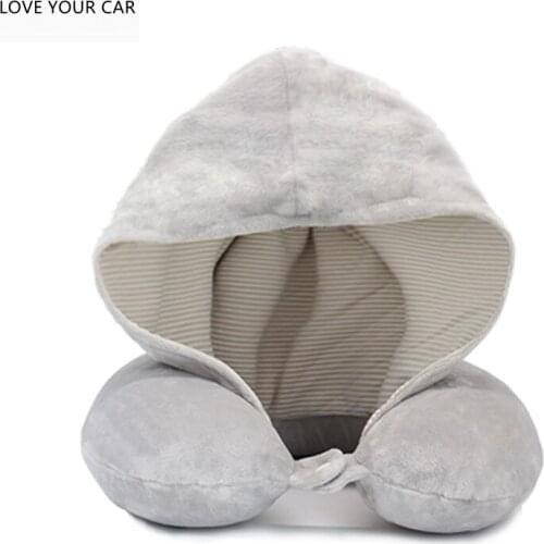 U-shaped pillow, memory foam, nap, cervical pillow, neck pillow, aircraft suede, neck pillow, neck pillow, hooded