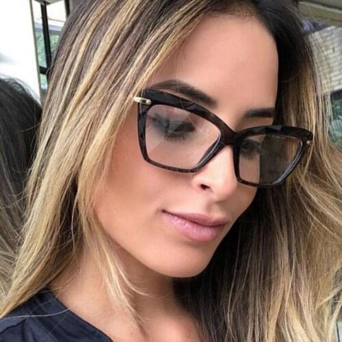 Cat Eye Glasses Frames Women 2020 Brand Design transparent Glsses Frame for men Big frame Eyeglasses female clear lens Spectacle