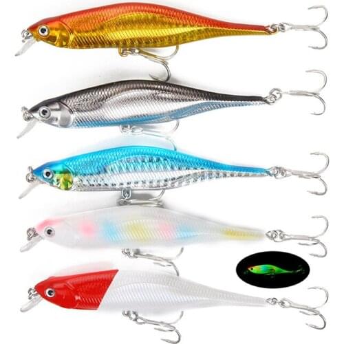 1PCS 10.5cm 11g Fishing Lure Minnow Hard Bait with Fishing Hooks Fishing Tackle 3D Eyes Crankbait Artificial Jig Lures