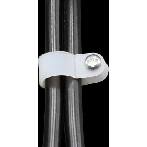 100PCS 5.3mm R-Type white Cable Clamp Plastic Nylon Fasteners Cable Mounting Fix Hardware Durable Useful High Quality