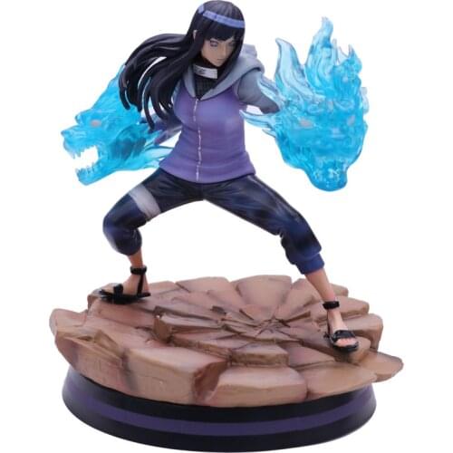 23cm Anime Hyuga Hinata Fighting Ver PVC Statue Model Figure Collectible Model toy Dolls Display