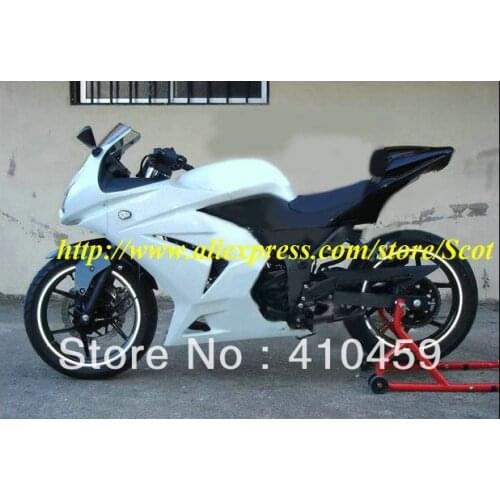 White black Fairing kit for KAWASAKI Ninja ZX250R 08 09 10 11 12 ZX 250R 2008 2012 EX250 Injection mold Fairings set