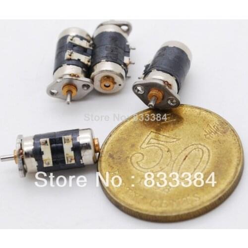 FREE SHIPPING 10PCS 2 Phase 4 Wire micro stepper motor Miniature stepper motor D6mm x H11mm