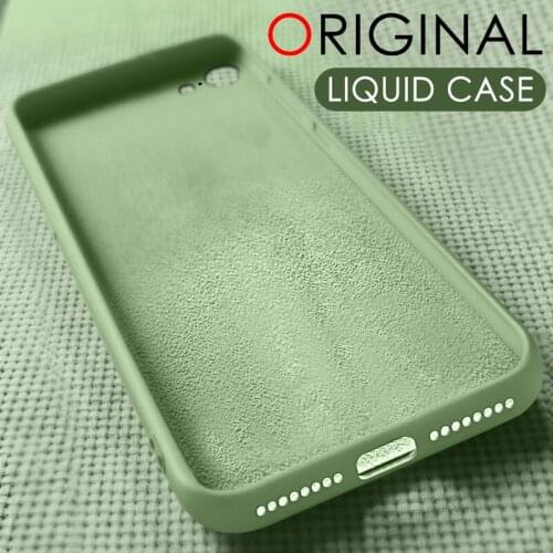 Luxury Original Liquid Silicone Case For iPhone 7 6 6S 8 Plus 5 5S SE Case For Apple iPhone 11 Pro X XS Max XR 7 Plus Case Funda