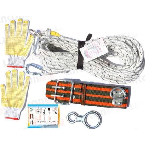 Home Self-rescue Escape Rope Outdoor Survival climbing rope aerial safety harness for home and camping