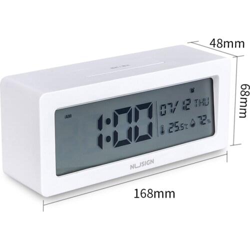 Deli newsey NS 881 electronic alarm clock student intelligent alarm clock multifunctional temperature and humidity meter