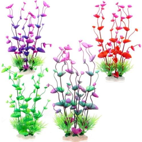 24/13Cm Simulation Fake Aquatic Plants PVC Fish Tank Decoration Simulation Artificial Trumpet Environmental Aquarium Accessories