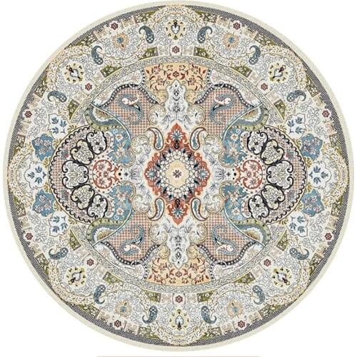 Morocco Ethnic Round Carpet for Living Room American Bedroom Carpet Persian Vintage Chair Rugs Home Decor Floor Mat Study Carpet