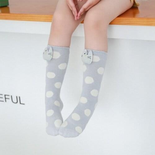 Baby Girl Cute Socks Dot Pattern Cotton infant Long Socks Party no slip socks baby Soft Crib Leg Warmer