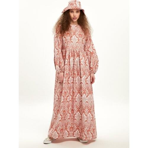 Muslim Dress 2021 Summer Fashion Black Orange Yellow Women Hijabs Ethnic Pattern Authentic Abaya