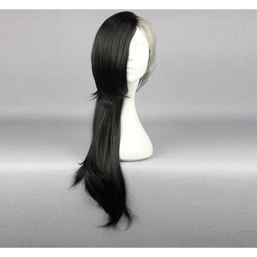 Tokyo Ghoul Men and Women Cosplay Synthetic Uta Mask Maker Black Silver Grey Halloween Costume Anime Hair Full Headwear