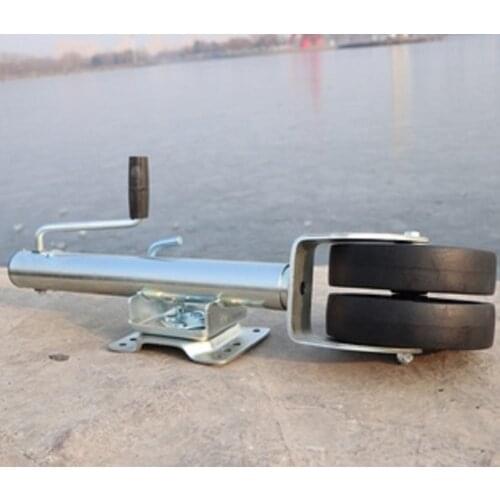 2000LB/900KG 8" wheel 360 degree swivel side roll Trailer jack support, yacht tow truck Trailer support with leg, pulley jack