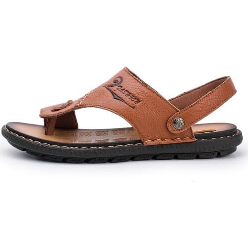 Beach uomo leather da verano shoes big para size sandals-men for sandals roman sandel zandalias sandali summer sandalen cuir de