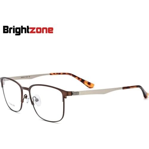 Popular Style Rectangle Full Rim Titanium-Alloy Metal Optics Spectacle Frame Man Screw Optician Recommend Glasses Eyeglasses