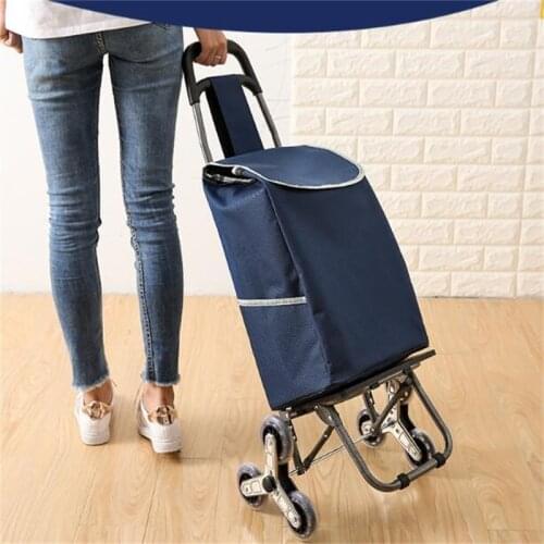 Portable folding climb stairs shopping cart Climbing shopping trolley Luggage trailer