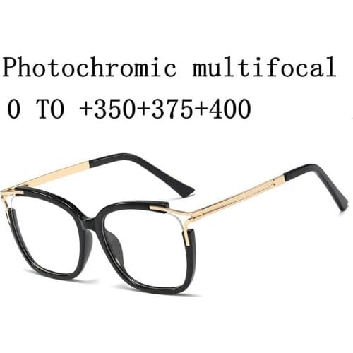 Cat Progressive Multifocal glasses Transition Sunglasses women Photochromic Fashion Presbyopia diopters Reading Glasses FML