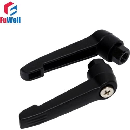 2pcs Adjustable Handle Knob M5/M6/M8/M10/M12 Female Thread Handle Lever Adjustable Bakelite Machinery Clamping Lever Handle