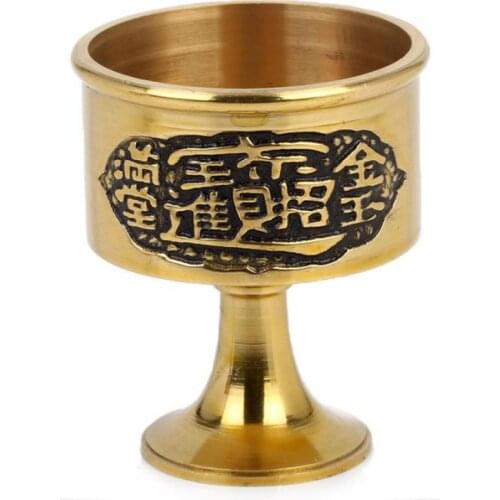 Holy Water Cup Decorations All Copper Supplies Buddhist Offerings Lucky Jinbao Home Decor Figurines Miniatures Ornaments