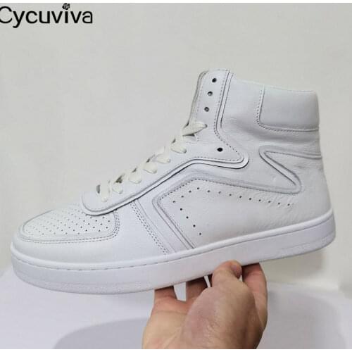 2021 Brand Runway Platform Sneakers Women High Top Round Toe Female Flats Breathable Thick Bottom Runners Causal Shoes Woman