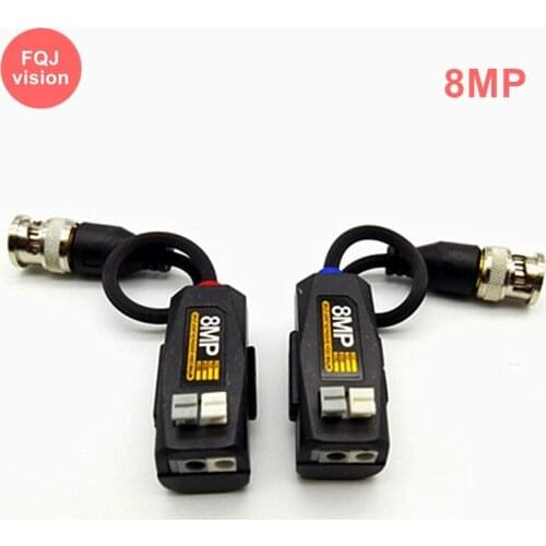 10 Pairs 8MP HD Transmitter Cable Transceiver Adapter CCTV Passive Video Balun Passive for 2MP 5MP 8MP AHD/CVI/TVI Video Signal